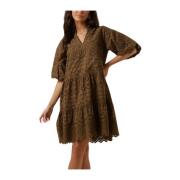 Dames Jurken Nv-donna Dress Broderie Anglaise Dress Notre-v , Brown , ...