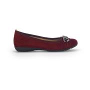 Velvet Bordeaux Ballerina Gabor , Red , Dames