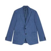 Bluette Linnen Blazer Brooks Brothers , Blue , Heren