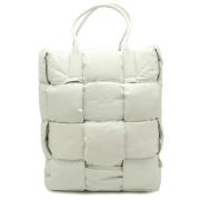 Pre-owned Leather totes Bottega Veneta Vintage , White , Dames