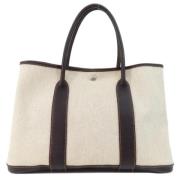 Pre-owned Fabric handbags Hermès Vintage , Beige , Dames