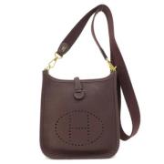 Pre-owned Fabric handbags Hermès Vintage , Brown , Dames