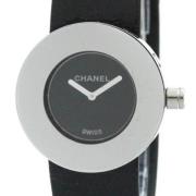 Pre-owned Stainless Steel watches Chanel Vintage , Black , Heren