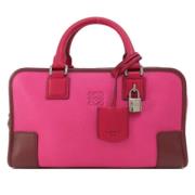 Pre-owned Leather handbags Loewe Pre-owned , Pink , Dames