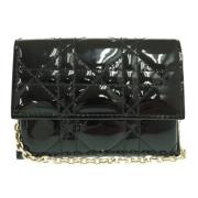 Pre-owned Leather shoulder-bags Dior Vintage , Black , Dames