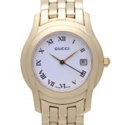 Pre-owned Stainless Steel watches Gucci Vintage , White , Dames