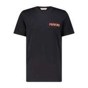 Logo Print T-Shirt Marni , Black , Heren