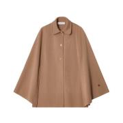 Wollen cape met ankerknopen Busnel , Beige , Dames