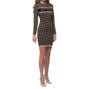 Elegante Midi Jurk Kocca , Black , Dames