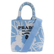 Pre-owned Canvas totes Prada Vintage , Blue , Dames