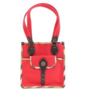 Pre-owned Canvas handbags Burberry Vintage , Red , Dames