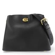 Pre-owned Leather shoulder-bags Coach Pre-owned , Black , Dames