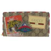 Pre-owned Canvas wallets Gucci Vintage , Beige , Dames