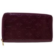 Pre-owned Leather wallets Louis Vuitton Vintage , Purple , Dames