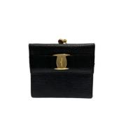 Pre-owned Leather wallets Salvatore Ferragamo Pre-owned , Black , Dame...