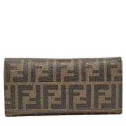 Pre-owned Canvas wallets Fendi Vintage , Brown , Dames