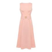 Elegante Midi Jurk Blugirl , Pink , Dames