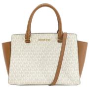 Pre-owned Leather handbags Michael Kors Pre-owned , White , Dames