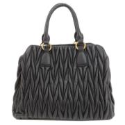 Pre-owned Leather handbags Miu Miu Pre-owned , Black , Dames