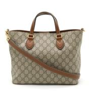 Pre-owned Leather gucci-bags Gucci Vintage , Beige , Dames