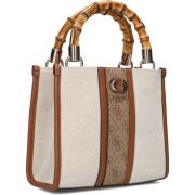 Bamboe Mini Tote Schoudertas Guess , Brown , Dames