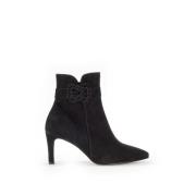 Zwarte Fluweel Mode Booties Gabor , Black , Dames