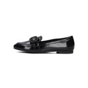 Zwarte Leren Loafers met Strass Gesp Kurt Geiger , Black , Dames