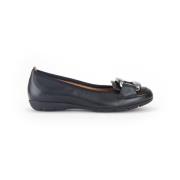 Moderne Zwarte Leren Ballerina Schoenen Gabor , Black , Dames