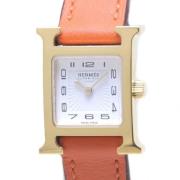 Pre-owned Stainless Steel watches Hermès Vintage , White , Dames