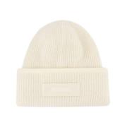 Alpaca Wol Beanie - Wit Jacquemus , White , Unisex