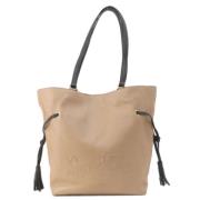 Pre-owned Leather handbags Coach Pre-owned , Beige , Dames