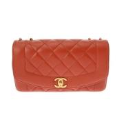 Pre-owned Leather chanel-bags Chanel Vintage , Brown , Dames