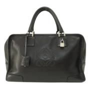 Pre-owned Leather handbags Loewe Pre-owned , Black , Dames