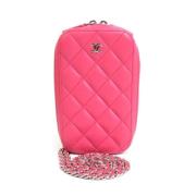 Pre-owned Leather shoulder-bags Chanel Vintage , Pink , Dames