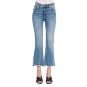 Stijlvolle Cropped Jeans voor Vrouwen Gaudi , Blue , Dames