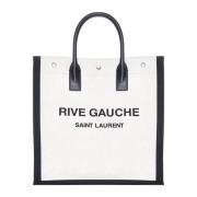 Rive Gauche Tote Bag Saint Laurent , White , Heren