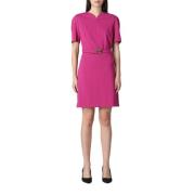 Knielange Jurk Pinko , Pink , Dames