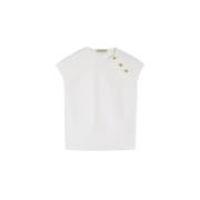 Mouwloze Blouse Trussardi , White , Dames