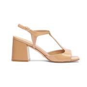 Moderne T-Strap Sandaal Stuart Weitzman , Beige , Dames