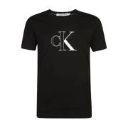 Zwarte T-shirts en Polos Calvin Klein Jeans , Black , Heren