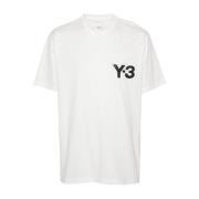 Reflecterend Logo T-shirt Y-3 , White , Heren