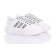 Zilver Wit Platform Sneakers Vrouwen Adidas , White , Dames