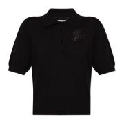 Polo met logo Burberry , Black , Dames