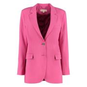 Klassieke Blazer met Reverskraag Michael Kors , Pink , Dames