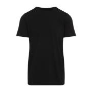 Zwart Katoenen T-shirt Stijlvol Ontwerp Rick Owens , Black , Heren