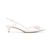 Nude Neutrale Leren Slingback Hakken Valentino Garavani , Beige , Dame...