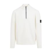 Witte Wol Pullover Sweater Aw24 Stone Island , White , Heren