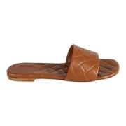 Cognac Sandalen Intreccio Patroon Gewatteerd Ontwerp Bottega Veneta , ...