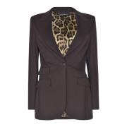 Effen Knoopsluiting Blazer Dolce & Gabbana , Brown , Dames