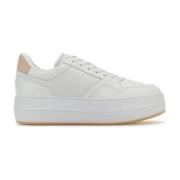 Witte leren Skyscraper Platform Sneakers Hogan , White , Dames